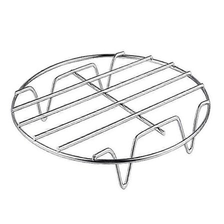 2 kpl Air Fryer -teline ruostumatonta terästä 7,8 tuuman pidike XL Air Fryer -lisätarvikkeet, monikäyttöinen kaksikerroksinen teline 5 grillitikulla 