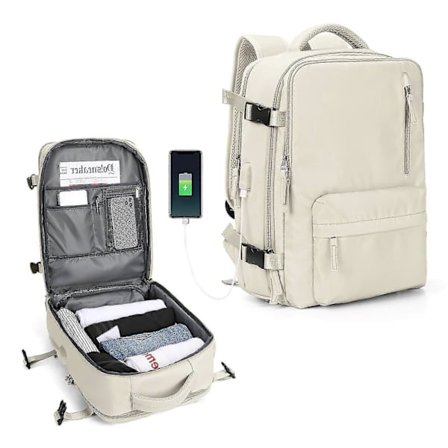 Vedenpitävä kevyt matkareppu, suuri kapasiteetti, naisten monitoiminen matkalaukku, USB-lataus, naisten lentokonelaukku