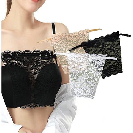 3 stk. Dameblonde Anti Peep Usynlig BH Undertøj Privatlivs Klip På Mock Camisoles Dekolleté Indsats Vest