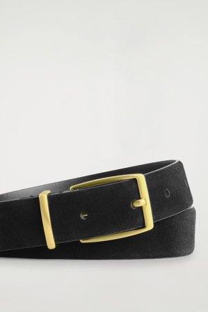 COS Femme Ceinture Classique En Daim in Noir