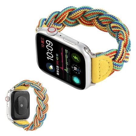 Apple Watch Series 6 / 5 44mm woven braid watch band - Yellow Camouflage