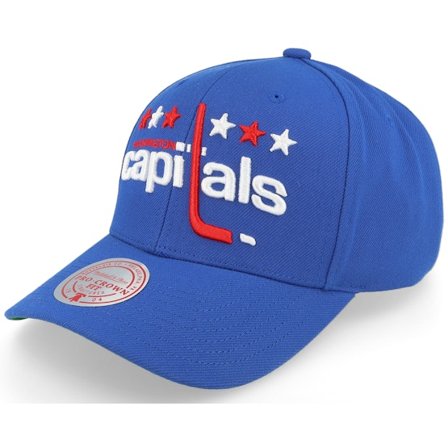 Mitchell & Ness - Washington Capitals Team Ground 2.0 Pro Blue Adjustable Adjustable Blue Cap - NHL @ Hatstore