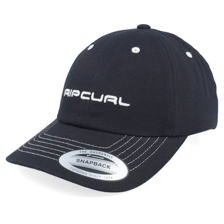 Rip Curl - Dosed Cap Black Dad Cap Unconstructed Black Cap - @ Hatstore