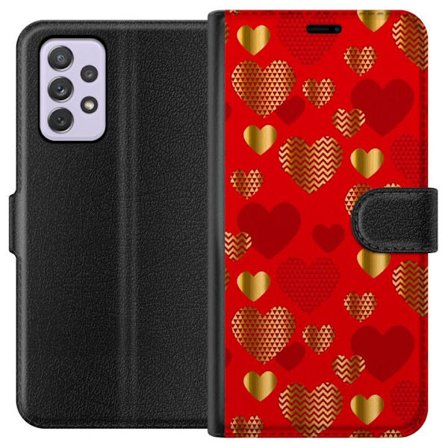 Yhteensopiva Lompakkokotelo Samsung Samsung Galaxy A52s 5G GoldenHearts