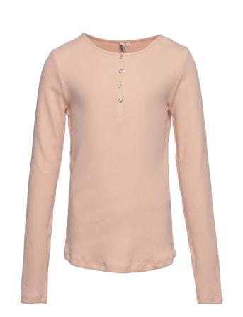 Lptaya Ls Button Top Noos Bc T-shirts Long-sleeved T-shirts Vaaleanpunainen Little Pieces