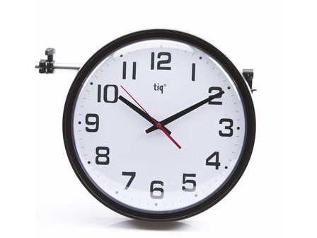 Väggur TIQ med plastlins 35cm svart - Lyreco - Kontorsmöbler och inredning - Väggur - Väggur