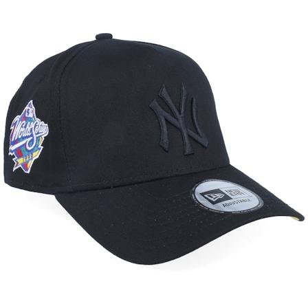 New Era - MLB Svart adjustable Keps - Hatstore Exclusive x New York Yankees Patch 9FORTY Black/Black/Yellow A-frame Adjustable @ Hatstore