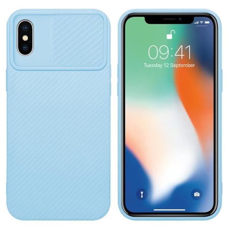 Fodral till Apple iPhone X / XS Candy Ljusblå Fodral Skal Silikon TPU och kameraskydd
