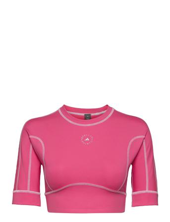 Truestrength Yoga Crop Top W Pink Adidas By Stella McCartney