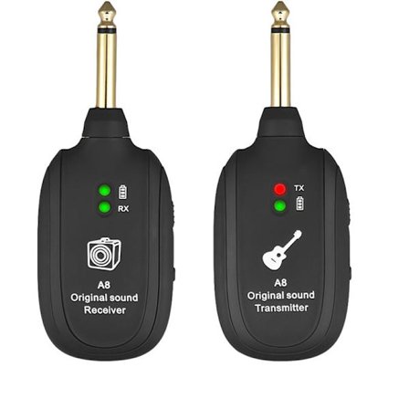 Trådlös gitarr-sändare och mottagare A8 elgitarr-system