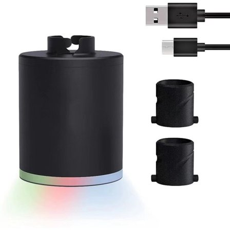 Elektrisk Hookah Pumpe Kit med 1300 mAh Oppladbart Batteri Led Lys