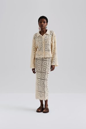 Malina - Kahlo maxirock - L - Cream