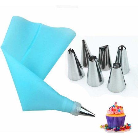 8 stk konditorsprøytetips, 304 rustfritt stål sprøytepose dekoreringstilbehør kakedekorering for pai, kjeks, bakverk, godteri, kake, cupcakes og C