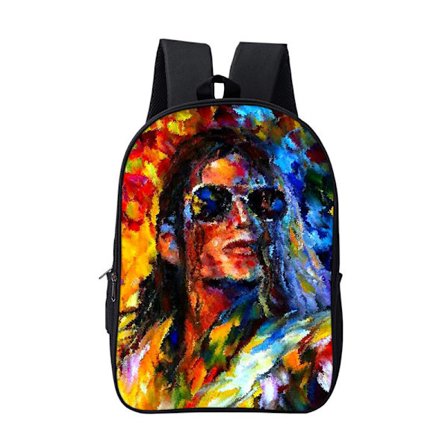 Michael Jackson ryggsäck dubbellagersväska 16 tum stil 7