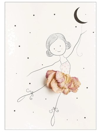 Poster & Frame Mette Handberg - Ballerina Ella - Black - 50X70CM