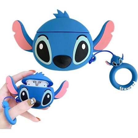 Sött trådlöst hörlursfodral, tjockt mjukt bärbart silikonskyddande stötsäkert fodral kompatibelt med AirPods Blå Airpods 3 Blå