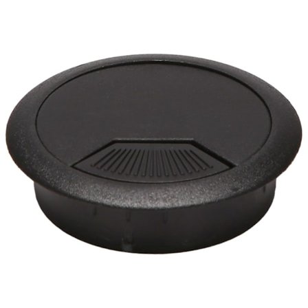 2 st 50mm Diameter Skrivbord Tråd Sladd Kabelgenomföringar Hålskydd Svart Rund Hålskydd