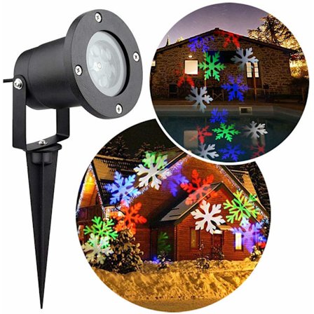 Jule Snefnug Landskab Projektor Lampe Led Vandtæt Scene Spotlight Bevægeligt Lys Indendørs til Jul Have Feriehus Show