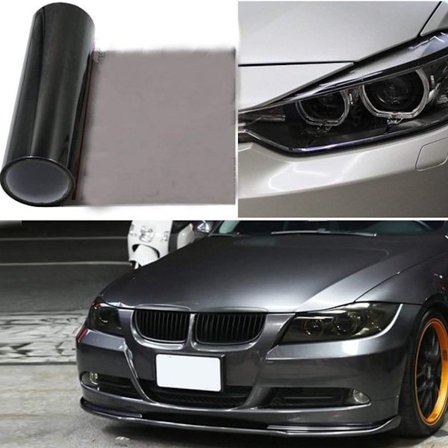 2 stk. 30x120cm Bilforlygte Tint Film Sticker Baglygter Sort) KLB