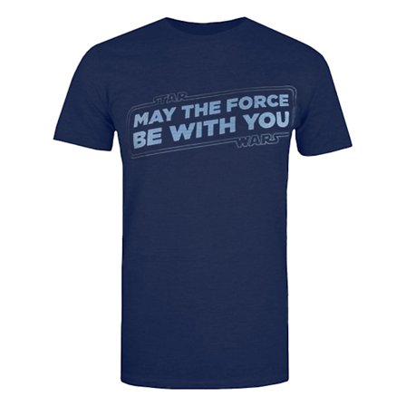 Star Wars T-shirt för män May The Force Be With You S Navy/Light B