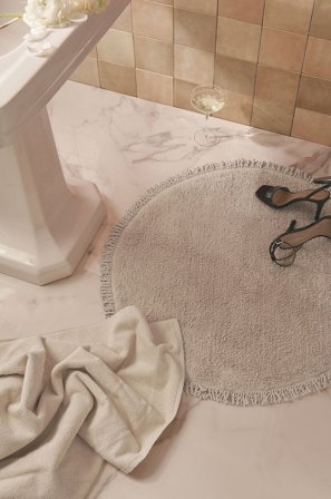 Staycation - Kylpyhuonematto Loose Ø 70 cm - Luonnonväri - Kylpyhuonematot - 70X70 - - Homeroom