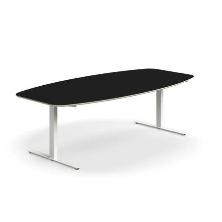 Conference table NOVUS, 2400x1200 mm, white/black