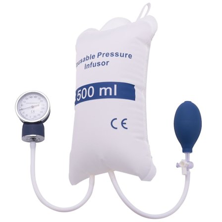 Infusion Pump Trykpose 500ml Med Måler Og Håndpumpebold Genanvendelig Tryk Infusionspose