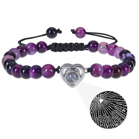 Par Armbånd, Jeg Elsker Dig 100 Sprog Projektion Armbånd, Par Gaver, Gaver Til Jubilæum Fødselsdag Valentinsdag Til Ham Og Hendes