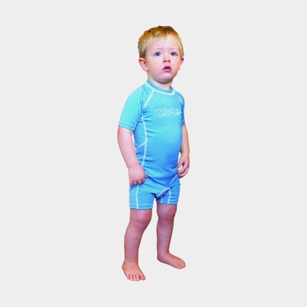 Fato UV para criança / rashguard BASE Kid Shorty Lycra, UV 50+, azul, 95 - 117 cm / 10 - 18 kg (2 anos)