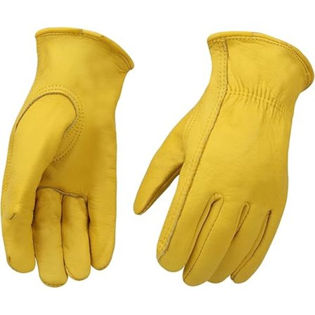 12,5*25cm 2 par koskindslæder arbejdshandsker til kørsel, havearbejde, skæring, konstruktion, landbrug, motorcykel