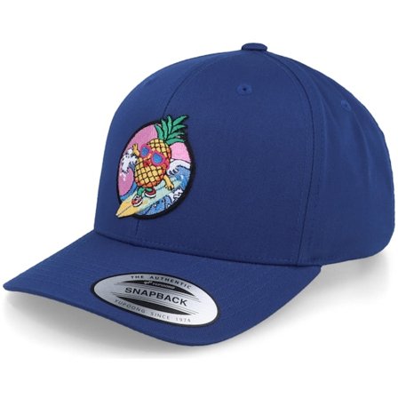 Kiddo Cap - Blå adjustable Caps - Kids Pineapple Surfer Summer Blue Adjustable @ Hatstore