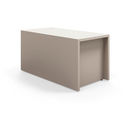 Tiered stage seating module TOGETHER, 800x400x400 mm, clay grey