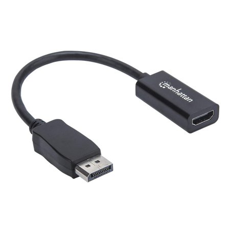 Manhattan Adapter cable DisplayPort DP to HDMI M/F 1080p Full HD 15cm black