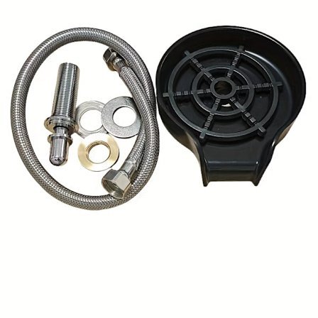 En højtryks, rustfri, automatisk kopskyllebakke af pressetype til hjemmebrug, en håndfri skyllekran til caféer.