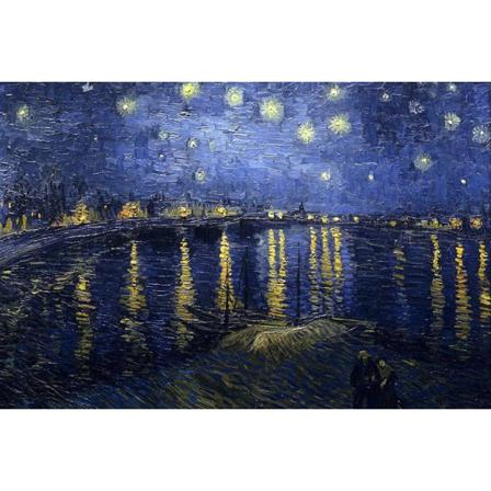 Diamond Painting 5d Diy Diamant Målning Starry Night Över Rhône 30x40cm