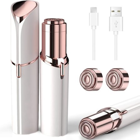 DM Elektrisk hårfjerningsmaskine til ansigtet til kvinder - smertefri ansigtsskraber til ansigt, læber og dun