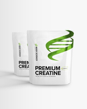 2 x Kreatin - 300 g - Body Science Pure Creatine - Kreatin monohydrat, Prestationshöjare, Kosttillskott, Kreatin
