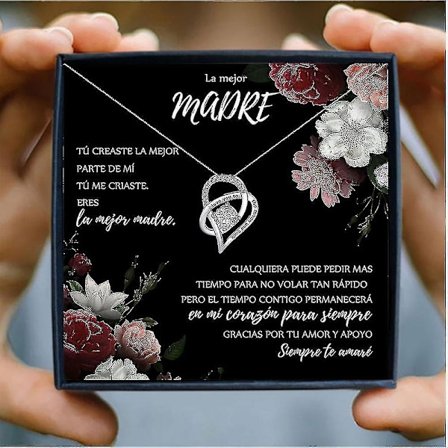 Mors dag Mor Halsband Kvinnor Smycken Gåva "Jag älskar dig till månen och tillbaka" Hjärthalsband till min mamma Födelsedag