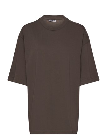 Weekday Washed Oversized T-Shirt - Brown - XS