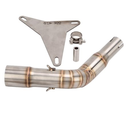 Udstødningsrør Mellemrør Metal Motorcykel Omdannelse Udskiftning til Piaggio Vespa GTS 125 250 300 2008‐2021