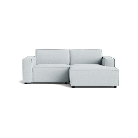 Lyon kleines Chaiselongue-Sofa, rechts, Aragon Kristallblau, modernes Design, kompakte Version unseres Bestsellers, komfortabel, 80cm.