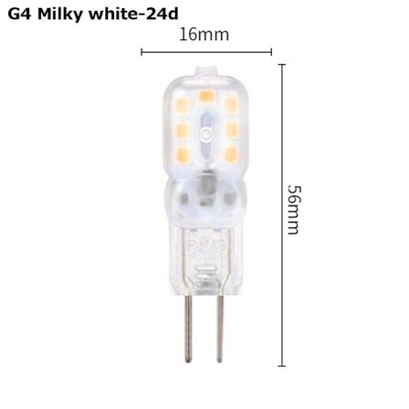 Led Glödlampa Dimbar glödlampa G4 MILKY WHITE-24D G4 MILKY