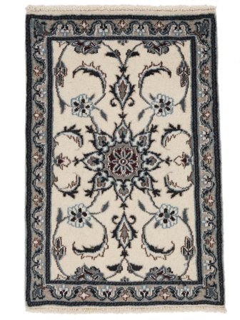 Oriental Nain Rug 57X87 Beige/Black Wool, Persia
