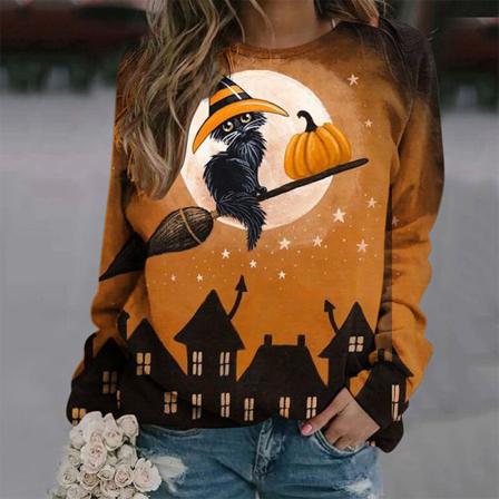 Långärmad T-shirt För Kvinnor Med Print