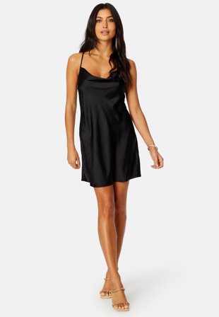 BUBBLEROOM Tara satin party dress Black Klær