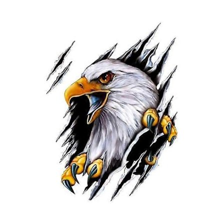 3D Ørne Bil Klistermærker, 3D Ørne Bil Klistermærke Auto Kreativt Dyre Klistermærke Bil Karrosseri Dekorative Klistermærker 18*24cm Venstre