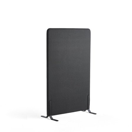 Skärmvägg ZONE, 1360x800x46 mm, tyg Etna, svarta ben, antracitgrå