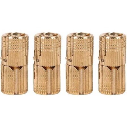 Sylinterisaranat - Piilotetut tynnyrisaranat - Näkymätön saranat messinki, 180° avauskulma 4 kpl (Koko: 10mm)