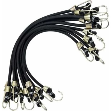 10 stk. strikk med kroker Mini elastiske strikker Universal kraftige strikker med 2 kraftige kroker Stropp for teltcamping Motorsykkel