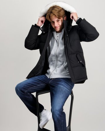 Moose Knuckles UNISEX 3Q Musta Takit Pojat - Kids Brand Store